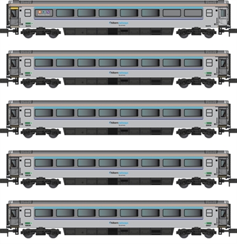Mk3a Loco-Hauled 5-Coach Set in Chiltern Railways silver - includes 4 x TSOs & 1 x FO