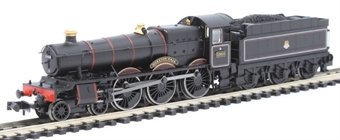 Class 49xx 'Hall' 4-6-0 5908 "Moreton Hall" in BR black with early emblem