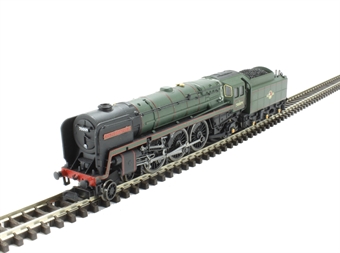 Class 7MT Britannia 4-6-2 70009 "Alfred the Great" in BR green with late crest. DCC Fitted