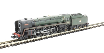 Class 7MT Britannia 4-6-2 70015 "Apollo" in BR green with early emblem. DCC Fitted
