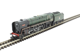 Class 7MT Britannia 4-6-2 70015 "Apollo" in BR green with early emblem