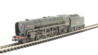 Class 7MT Britannia 4-6-2 70025 "Western Star" in BR green with late crest - weathered. DCC Fitted