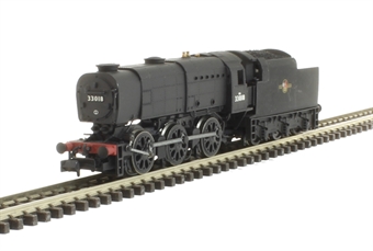 Class Q1 0-6-0 33018 in BR black with late crest. DCC Fitted