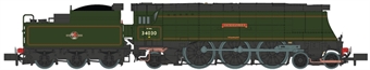 Class 7P6F Bulleid Streamlined West Country 4-6-2 34030 "Watersmeet" in BR green with late crest - Digital fitted