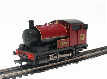 0-4-0ST Saddle Tank 'Greg' in Maroon - DCC fitted (unboxed)