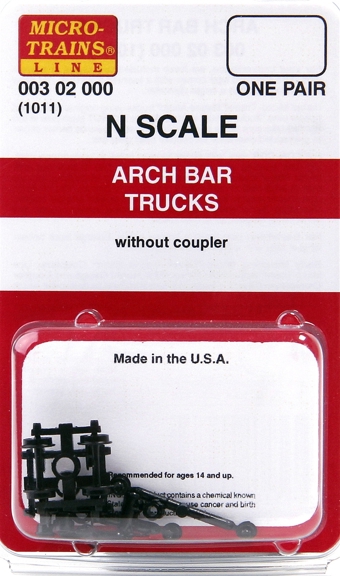 (1011) Arch Bar Trucks without Couplers (1 Pair)