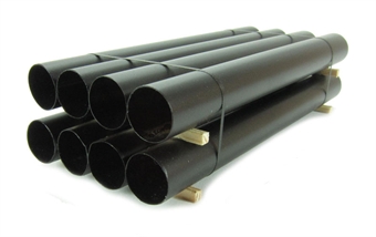 8 Steel Pipes Stacked 138mm Brown