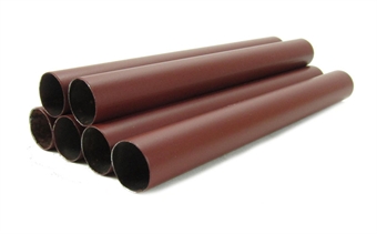 6 Pieces Steel Pipes 138 x 15mm Red Anti-Rust