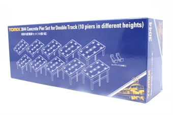 Concrete pier set for double track.