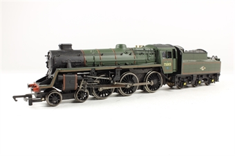 Standard Class 4MT 4-6-0 75003 with BR2 tender & double chimney in BR lined green with late crest