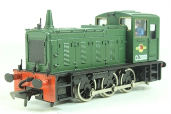 Class 03 Shunter D2000 in BR Green with late crest