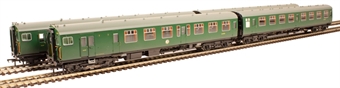 Class 411 4-CEP 7122 in BR green with small yellow panels - weathered