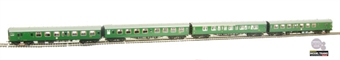 Class 411 4 car CEP EMU 7126 in BR green with yellow warning panels