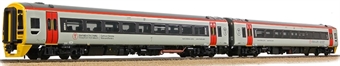 Class 158 2-car DMU 158839 in Transport for Wales red & grey