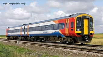 Class 158 2 Car DMU 158780 in East Midlands Trains livery with DCC On Board (Price not yet announced by Bachmann) Now Discontinued - see 31-518