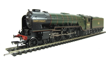 Class A2 4-6-2 60533 "Happy Knight" in BR lined green with late crest and double chimney & multi-valve regulator