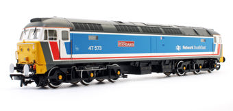 Class 47 47573 'The London Evening Standard' in Network SouthEast Blue with Grey, Red & White Stripe Livery - Limited Edition for Modelzone