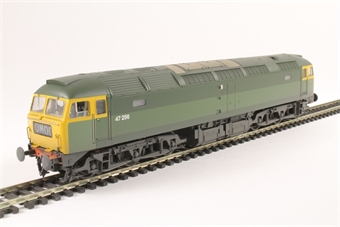 Class 47/0 47256 in BR Green with Full Yellow Ends - weathered