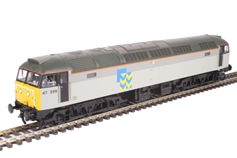 Class 47/3 47359 in BR Railfreight Metals sector triple grey