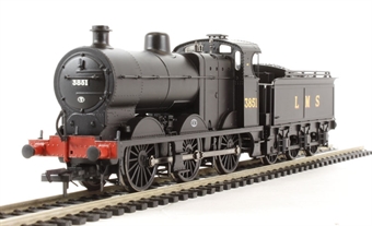 Class 4F 0-6-0 3851 in LMS black with Johnson/Deeley tender