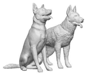 OO Gauge - Pets, Wildlife & Livestock - German Shepherds x2