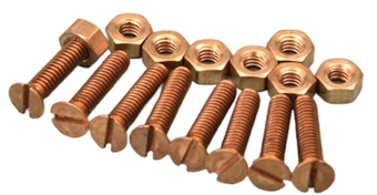 8 x 6Ba counter-sunk brass nuts/bolts