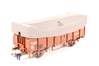 Goods wagon with cover of the SNCB