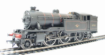 Class V1 2-6-2 67635 tank loco with straight sided bunker in BR black with late crest (weathered)