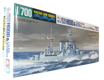 HMS Hood and E class destroyer, waterline series