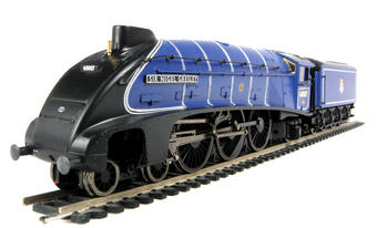 Class A4 4-6-2 60007 "Sir Nigel Gresley" with double chimney in BR express blue livery