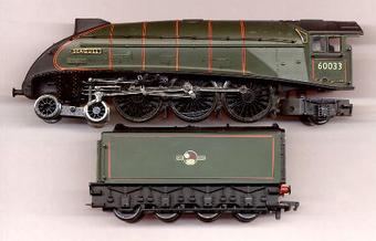 Class A4 4-6-2 60033 "Seagull" in BR green with late crest