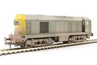 Class 20 20141 in BR Green with full yellow ends - weathered