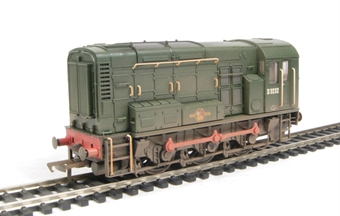 Class 08 Shunter D3232 in BR Plain Green with Hinged Door - weathered - Hattons Limited Edition