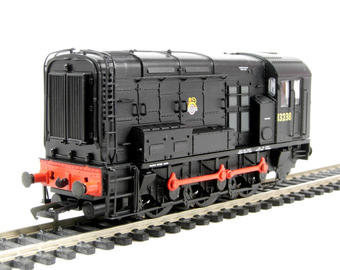 Class 08 Shunter 13238 in BR Black with Early Emblem with Hinged Door