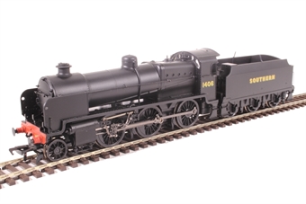 Class N 2-6-0 1406 in Southern Railway black