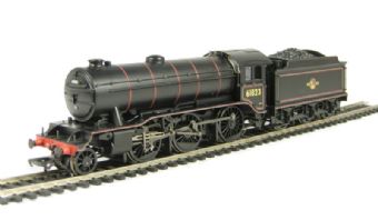 Class K3 2-6-0 61823 in BR lined black with late crest with stepped 4200 gallon tender