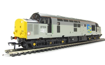 Class 37/5 37514 in Railfreight Metals Sector Livery with Flush Front