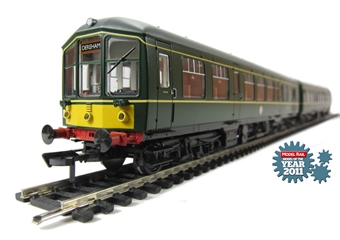 Derby Lightweight 2 Car DMU in BR Green with half yellow ends