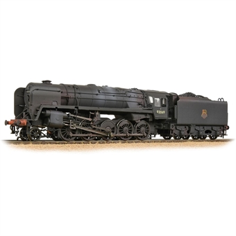 Class 9F 2-10-0 92069 in BR black with early emblem - weathered