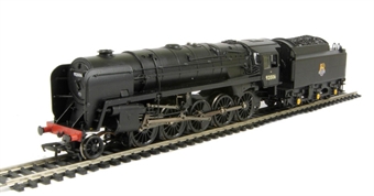 Class 9F standard 2-10-0 92006 BR black early emblem BR1G tender single chimney