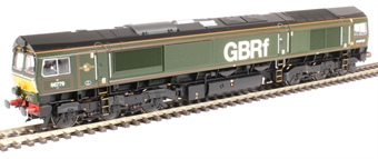 Class 66/7 66779 "Evening Star" in BR green with GBRF branding