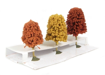 3" - 4" Autumn Deciduous Trees - Pack Of 3