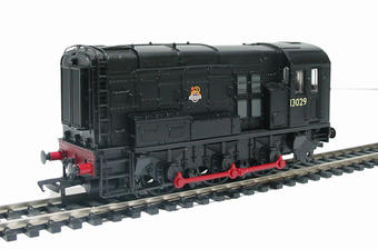 Class 08 Shunter 13029 in BR Black with Early Emblem and Hinged Door