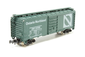 40' PS-1 single sliding door boxcar of the Ontario Northland - green 91068