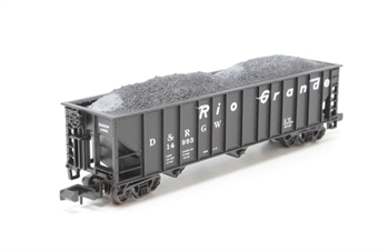 90 Ton 3-bay open hopper car 'Denver & Rio Grande Western' 14993
