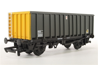 MEA 45 Ton Steel Box Body Mineral Wagon 391010 in BR 'Railfreight Coal Sector' Grey & Yellow Livery