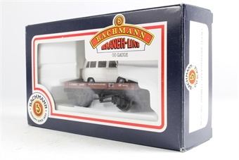 1 Plank Lowfit Wagon B450023 in BR Brown Livery with White Ford Transit load