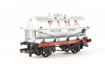 14 Ton Tank Wagon with Catwalk & Large Filler Cap 135 in 'Fina Motor Spirit' Silver Livery