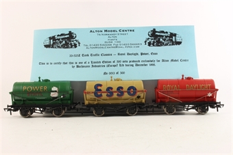 3 x 'Tank Traffic Classic' 14 Ton Special Edition Tank Wagons with Small Filler Caps - Wagon A) 1531 in 'Royal Daylight' Red Livery, Wagon B) 116 in 'Power Ethyl' Green Livery, Wagon C) 301 in 'Esso' Brown Livery - Limited Edition for Alton Model Centre