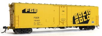 AX 4-82 FGE 50' RBL Plt B 7+7R 10-1 Box Car with Center Door, Fruit Growers Express (Solid Gold) #191343